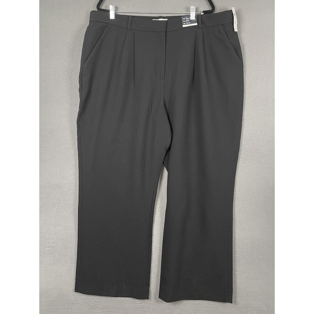 Abercrombie & Fitch Pants Womens 36 Tall Black Sloane Tailored Pleated Twill